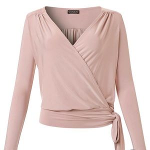 Venus blush surplice side tie top size xs